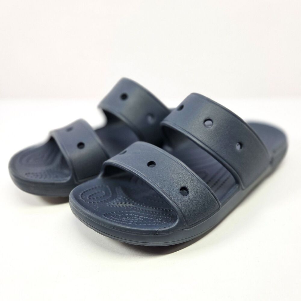 Crocs Classic Two Strap Slide Sandals Navy Men’s 10 Women’s 12